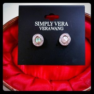 Vera wang abalone shell earrings